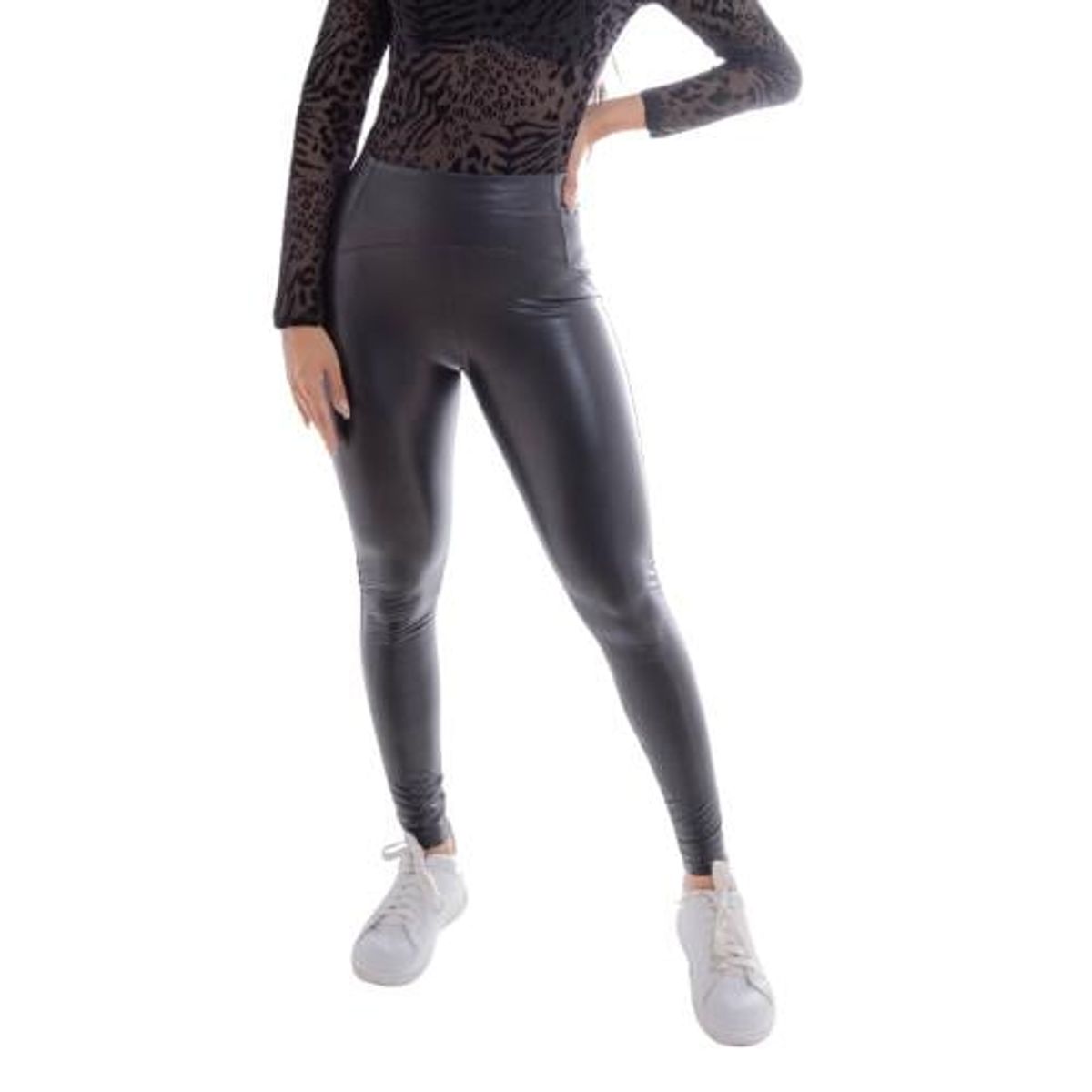 GENERICO - Calza Ecocuero Mujer Forrada Con Micropolar Cuerina