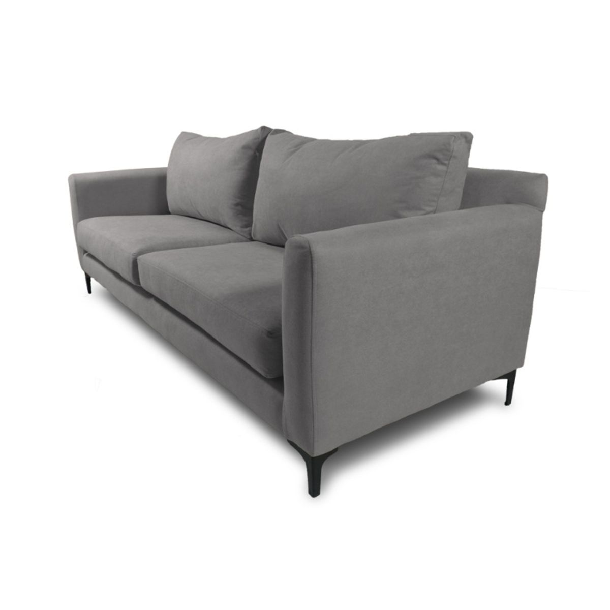 SOFAS HOME - SOFA ALANNA FELPA GRIS 3 CUERPOS