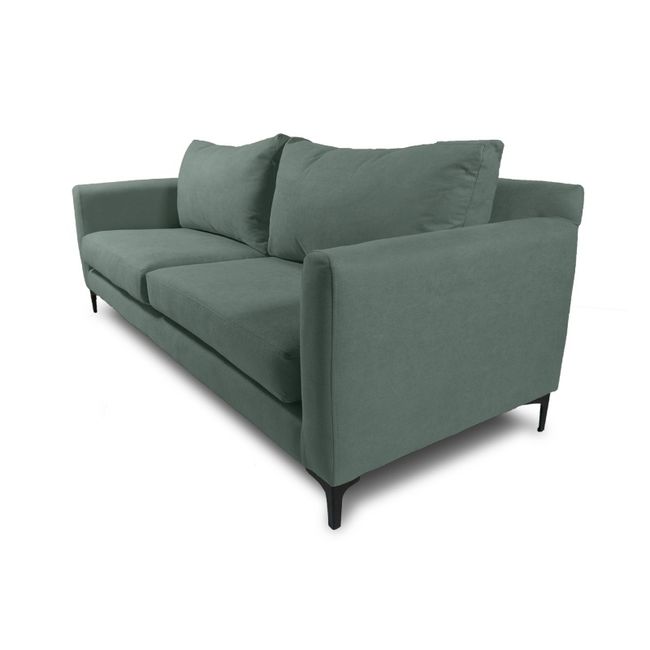 SOFAS HOME - SOFA ALANNA FELPA VERDE 3 CUERPOS