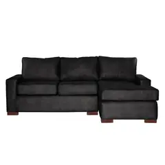 LATAM HOME - Sofá Seccional Derecho Livorno Cuero Kentucky Negro