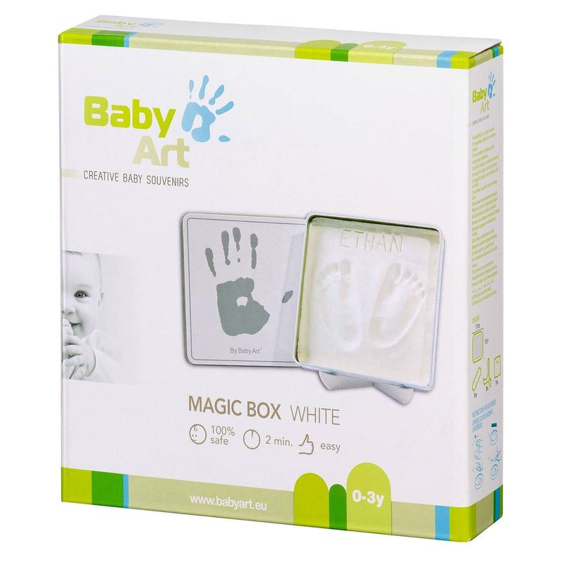 BABY ART - Caja Mágica Blanca Cuadrada Recuerdos Baby Art