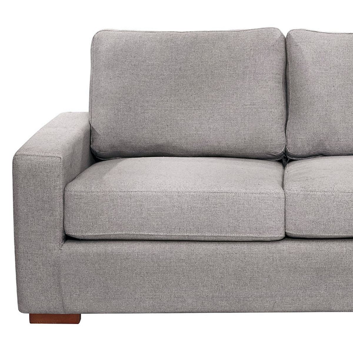 LATAM HOME - Sofá Seccional Derecho Livorno Lino Gris Claro