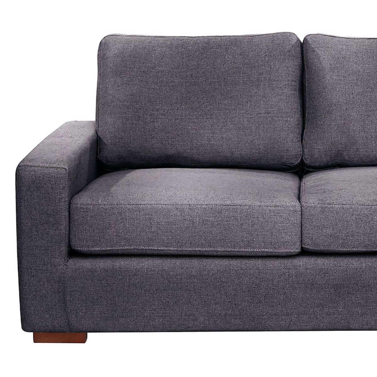 LATAM HOME - Sofá Seccional Derecho Livorno Lino Gris Oscuro