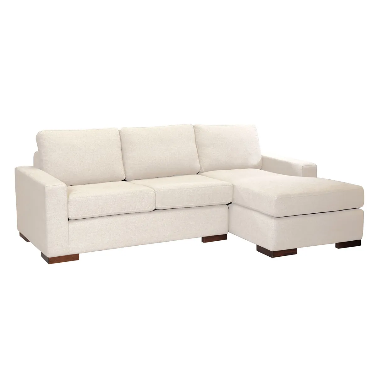 LATAM HOME - Sofá Seccional Derecho Livorno Lino Blanco