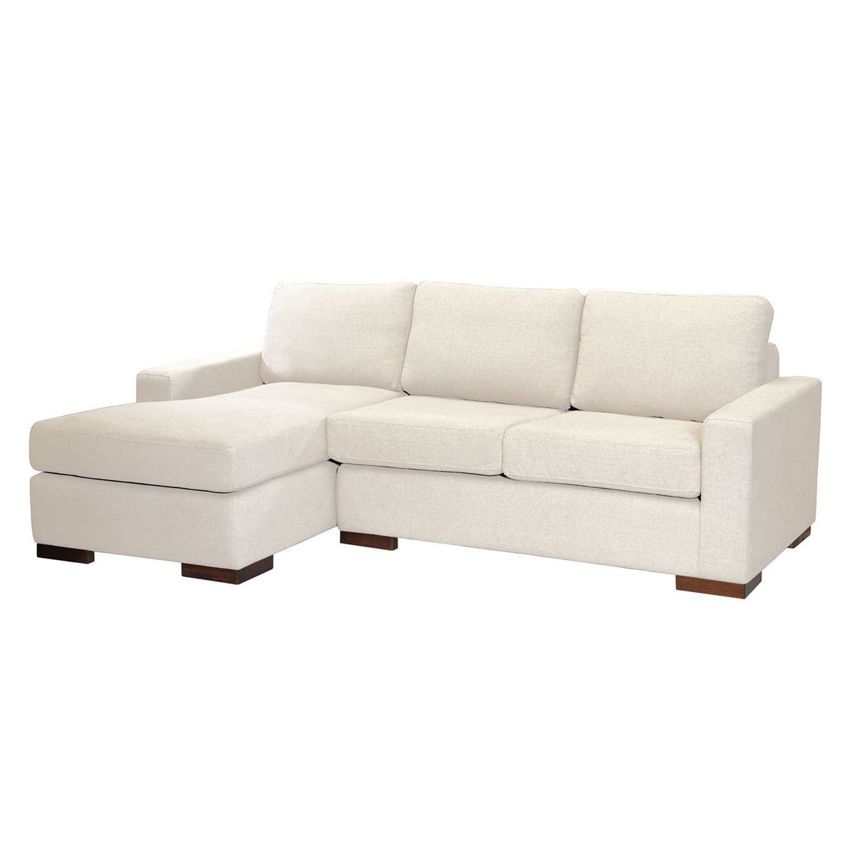 LATAM HOME - Sofá Seccional Izquierdo Livorno Lino Blanco