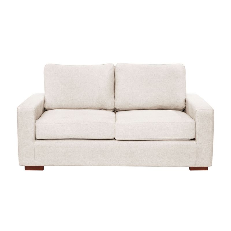 LATAM HOME - Sofá Livorno 2 Cuerpos Lino Blanco