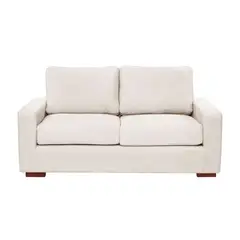 LATAM HOME - Sofá Livorno 2 Cuerpos Lino Blanco