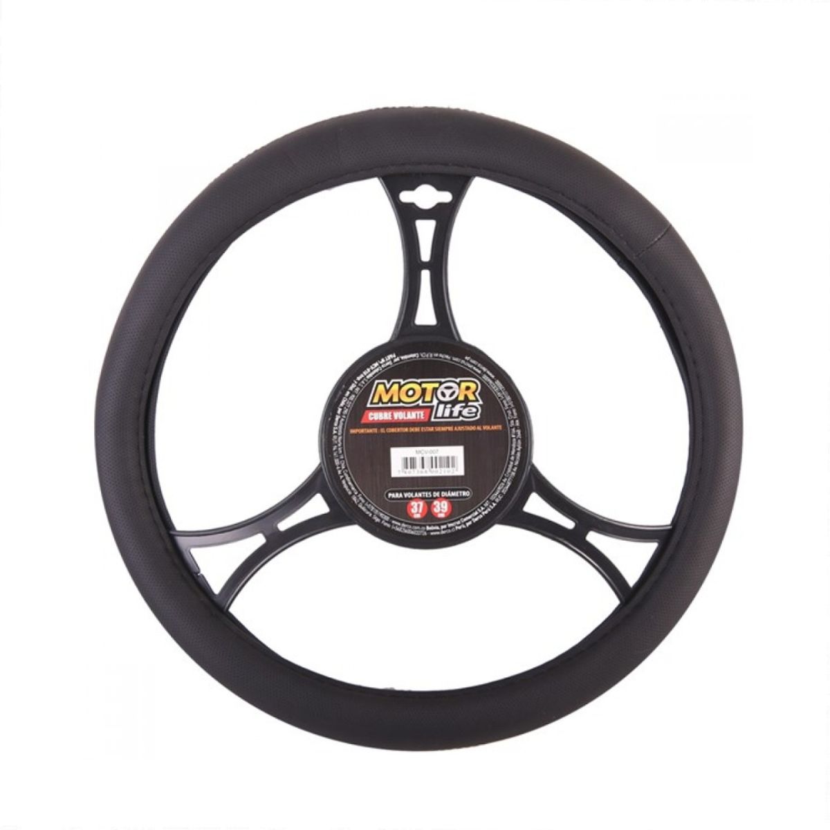 MOTORLIFE - Cubre Volante Motorlife Negro 37 - 39 cm