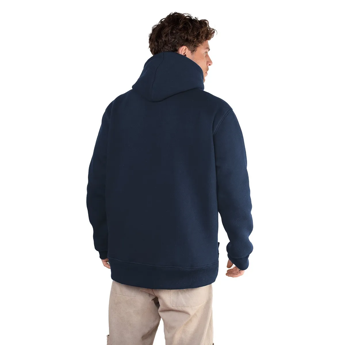 LENGA - Polerón Chaqueta Hombre Con Capucha Canguro Calafate Lenga