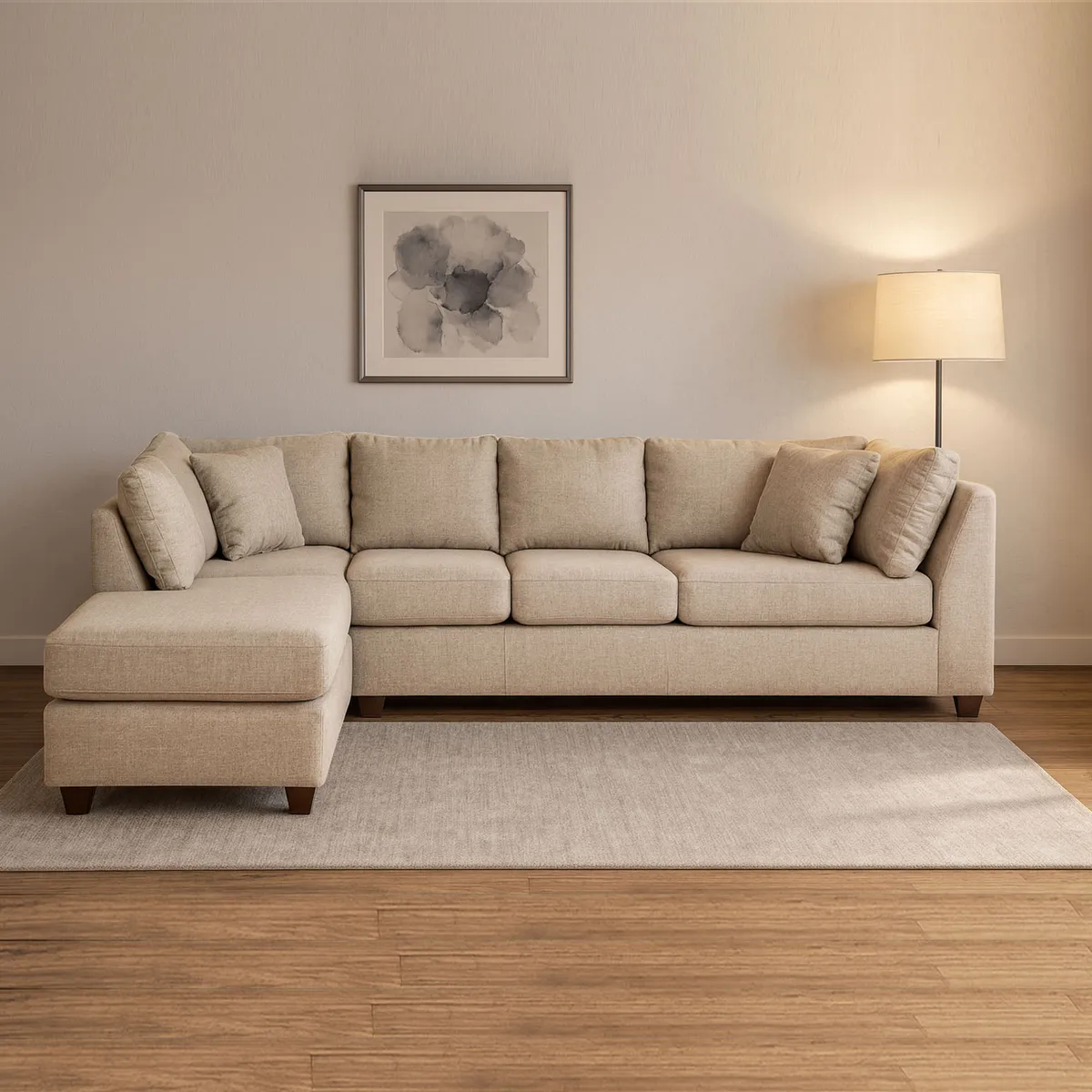 LATAM HOME - Sofá Seccional Padua Izquierdo Lino Natural