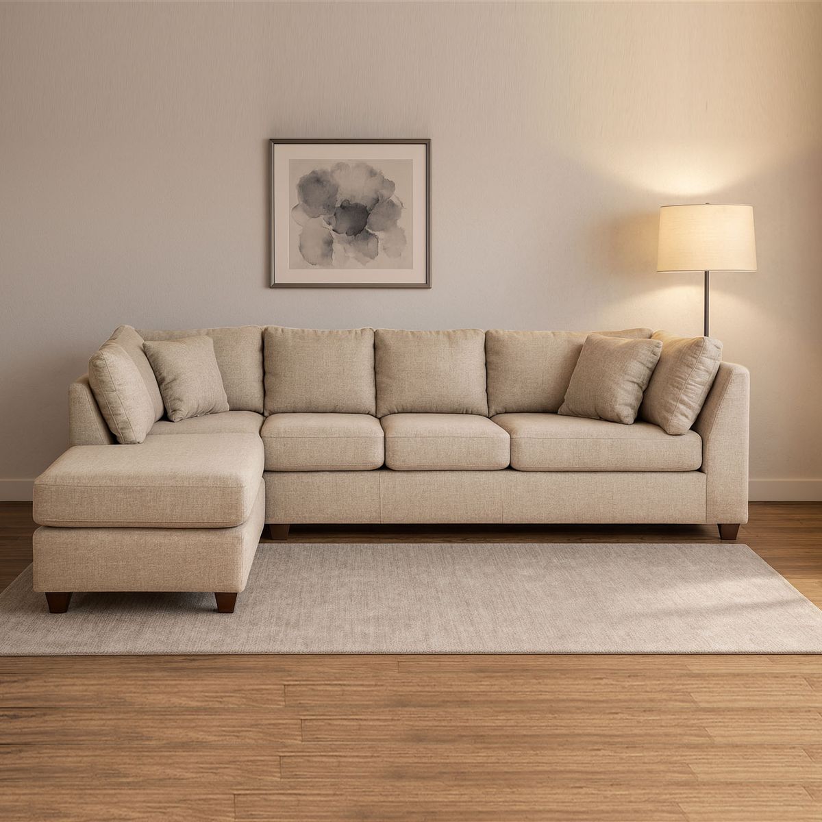 LATAM HOME - Sofá Seccional Padua Izquierdo Lino Natural