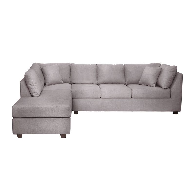 LATAM HOME - Sofá Seccional Padua Izquierdo Lino Gris Claro