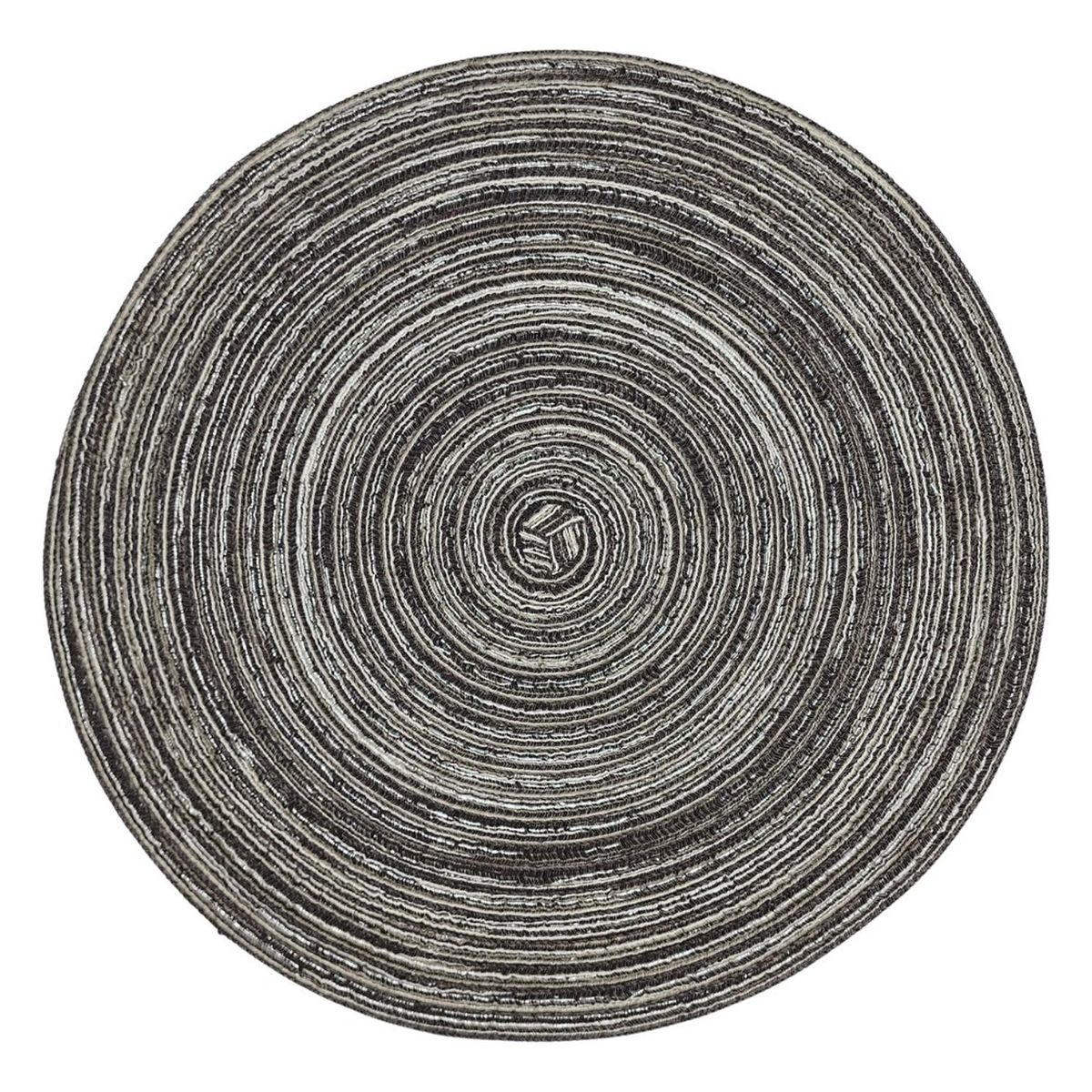 GENERICO - Set 6 Individuales Circulares Trenzados Color Gris