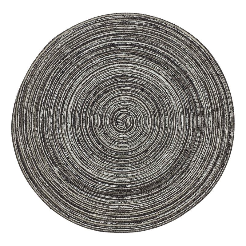 GENERICO - Set 6 Individuales Circulares Trenzados Color Gris