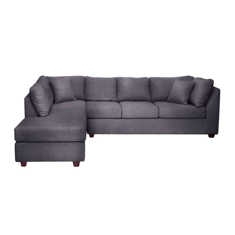 LATAM HOME - Sofá Seccional Latam Home Padua Gris Oscuro 5 Cuerpos