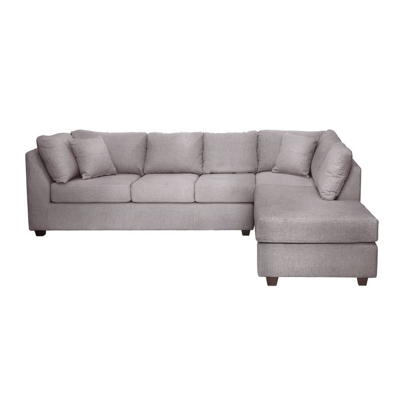 LATAM HOME - Sofá Seccional Latam Home Padua 5 Cuerpos Gris Claro