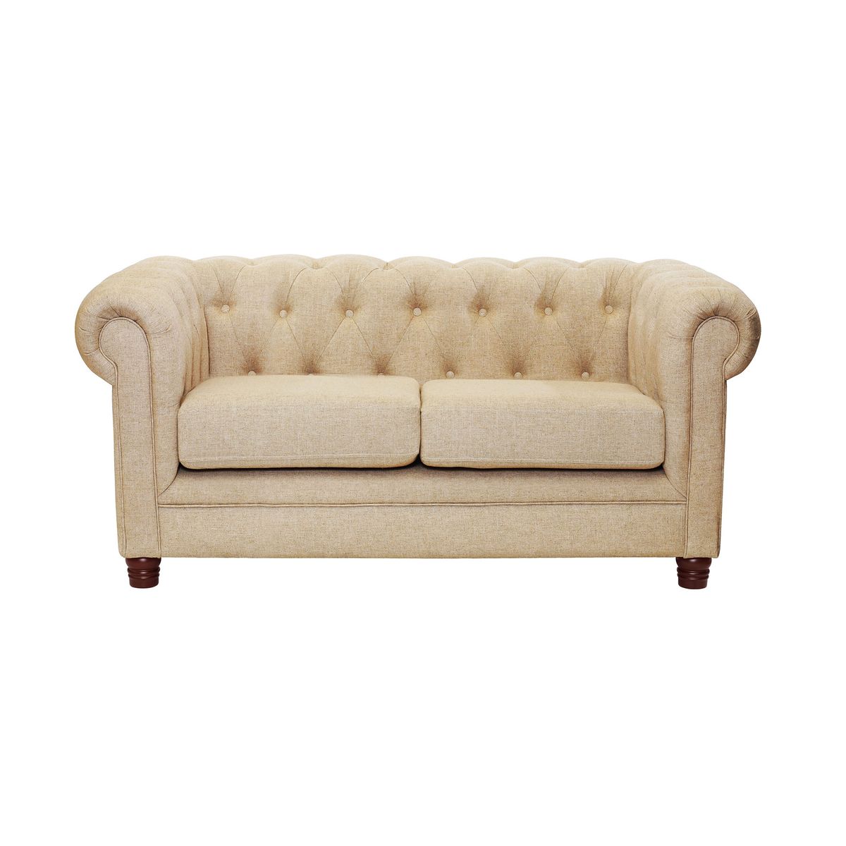 LATAM HOME - Sofá Florencia 2 Cuerpos Capitoné Lino Natural