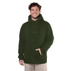 LENGA - Polerón Chaqueta Hombre Con Capucha Canguro Calafate