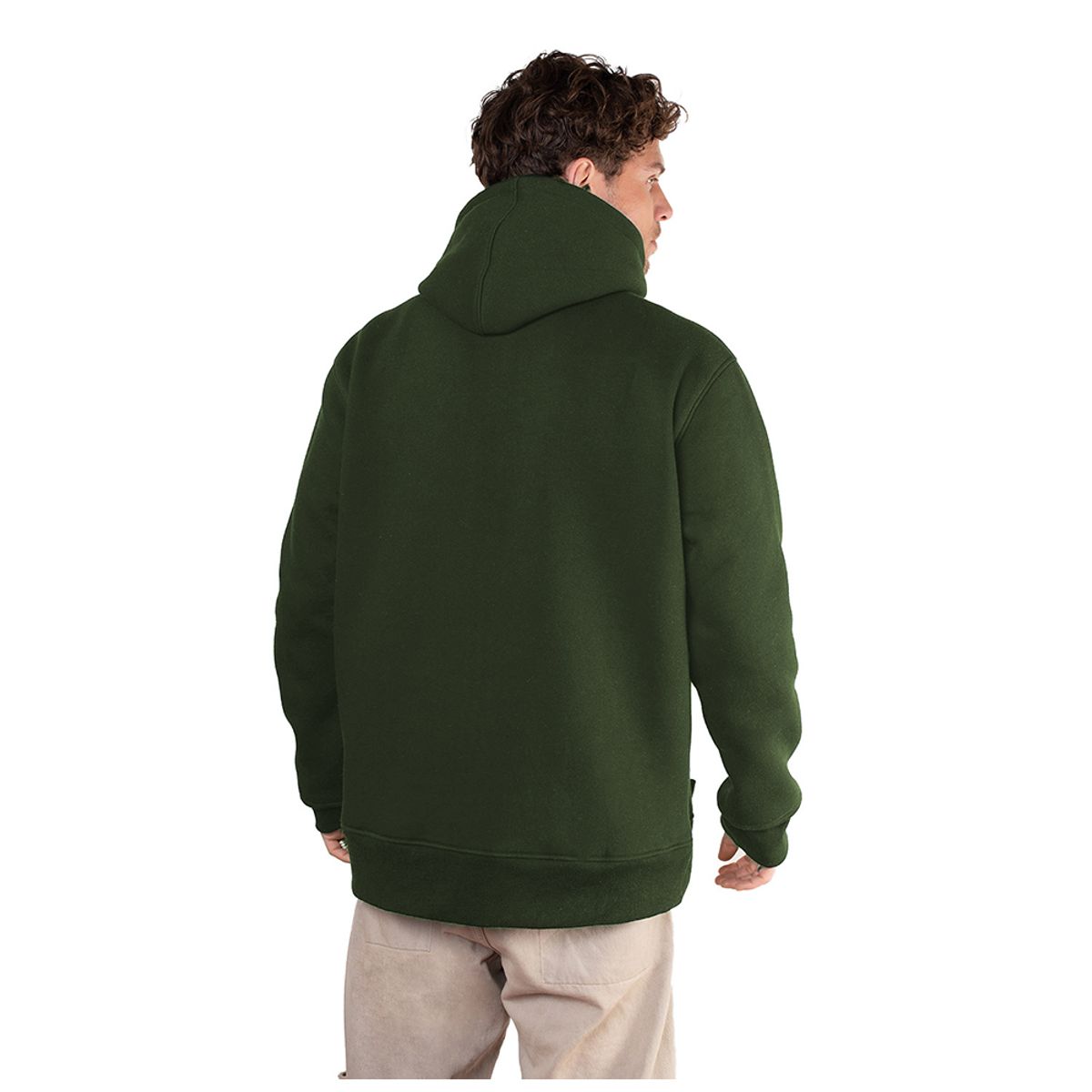 LENGA - Polerón Chaqueta Hombre Con Capucha Canguro Calafate Lenga