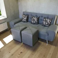 Futon 3 cuerpos + 2 puff + 3 cojines…