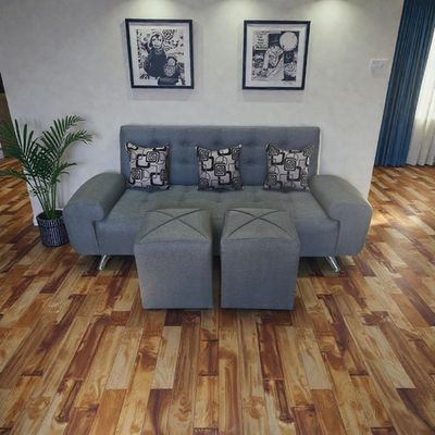 Imagen 2 del producto Futon 3 cuerpos + 2 puff + 3 cojines…