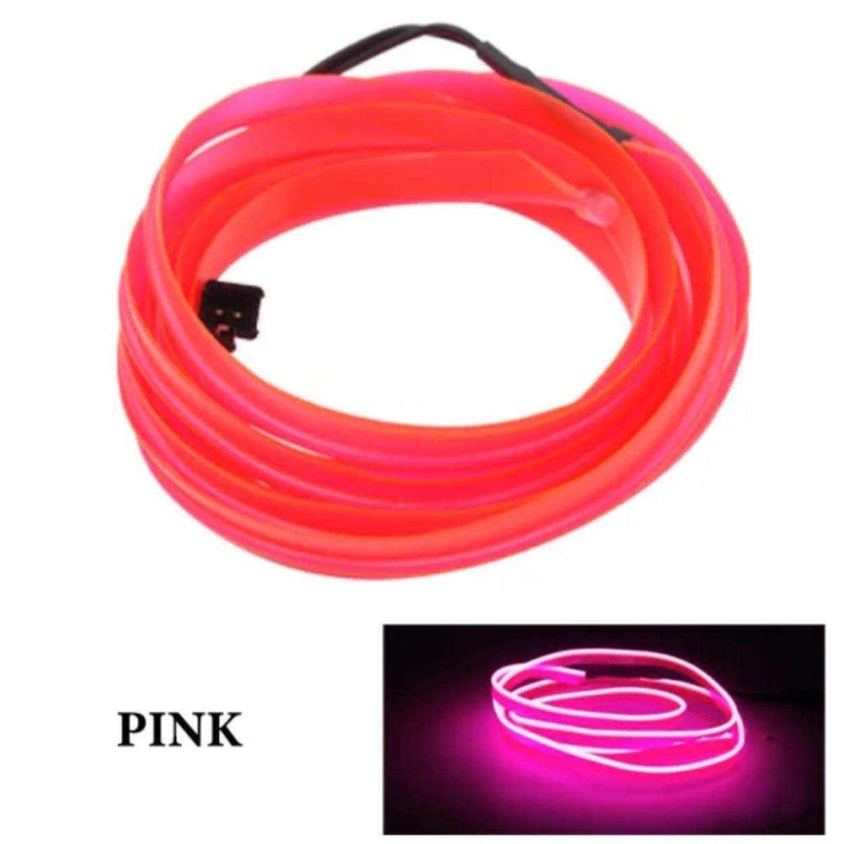 GENERICO - Hilo neón Tunning para ambiente interior autos 12v 5MTRS