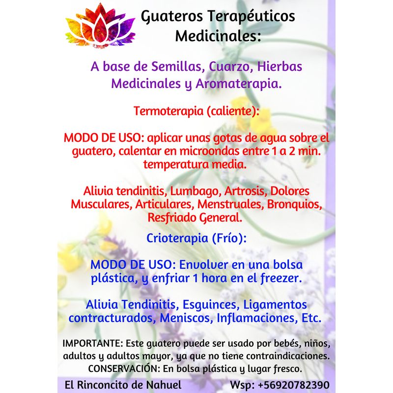 GENERICO Cervical Guatero Terapéutico de Semillas Cuarzos y
