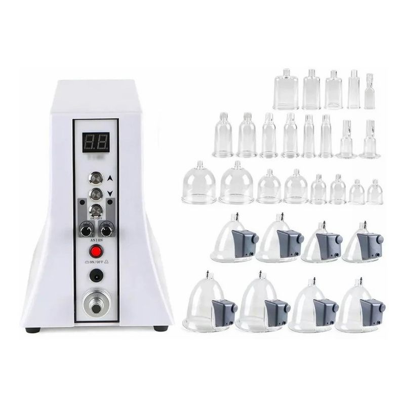 GENERICO - Vacuum Terapia Infrarrojo Set 35 Ventosas Glúteos Senos Rostro