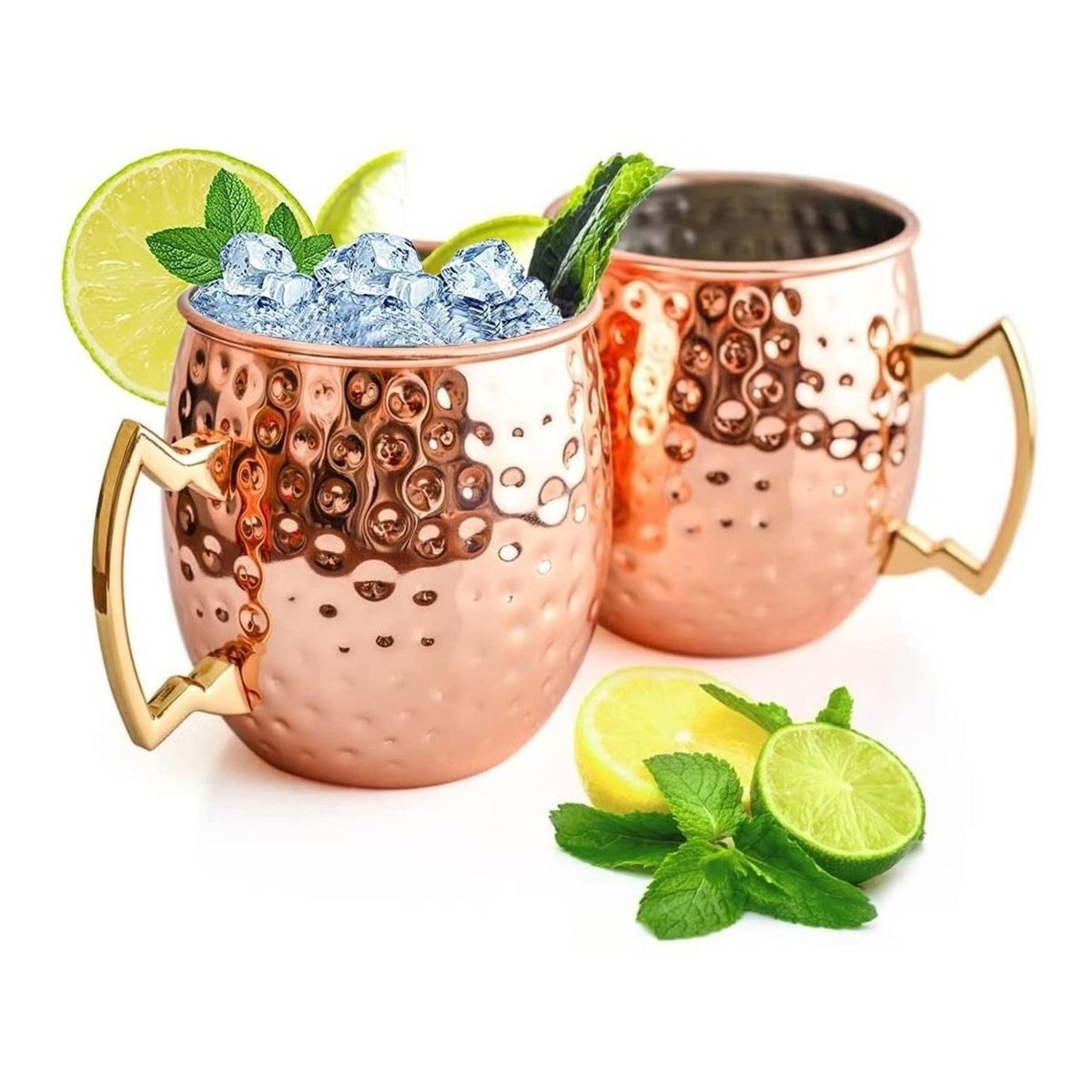 GENERICO - Pack 2 Mugs De Cobre Vasos Tragos Moscow Mule Mojito Bar