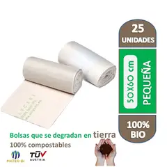 BIO KIDS - Bolsa Basura 50x60cm 25 unds - Biodegradable & Compostable