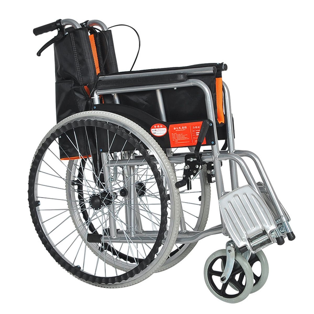 GENERICO - Silla De Ruedas Ruedas Macizas  Plegable