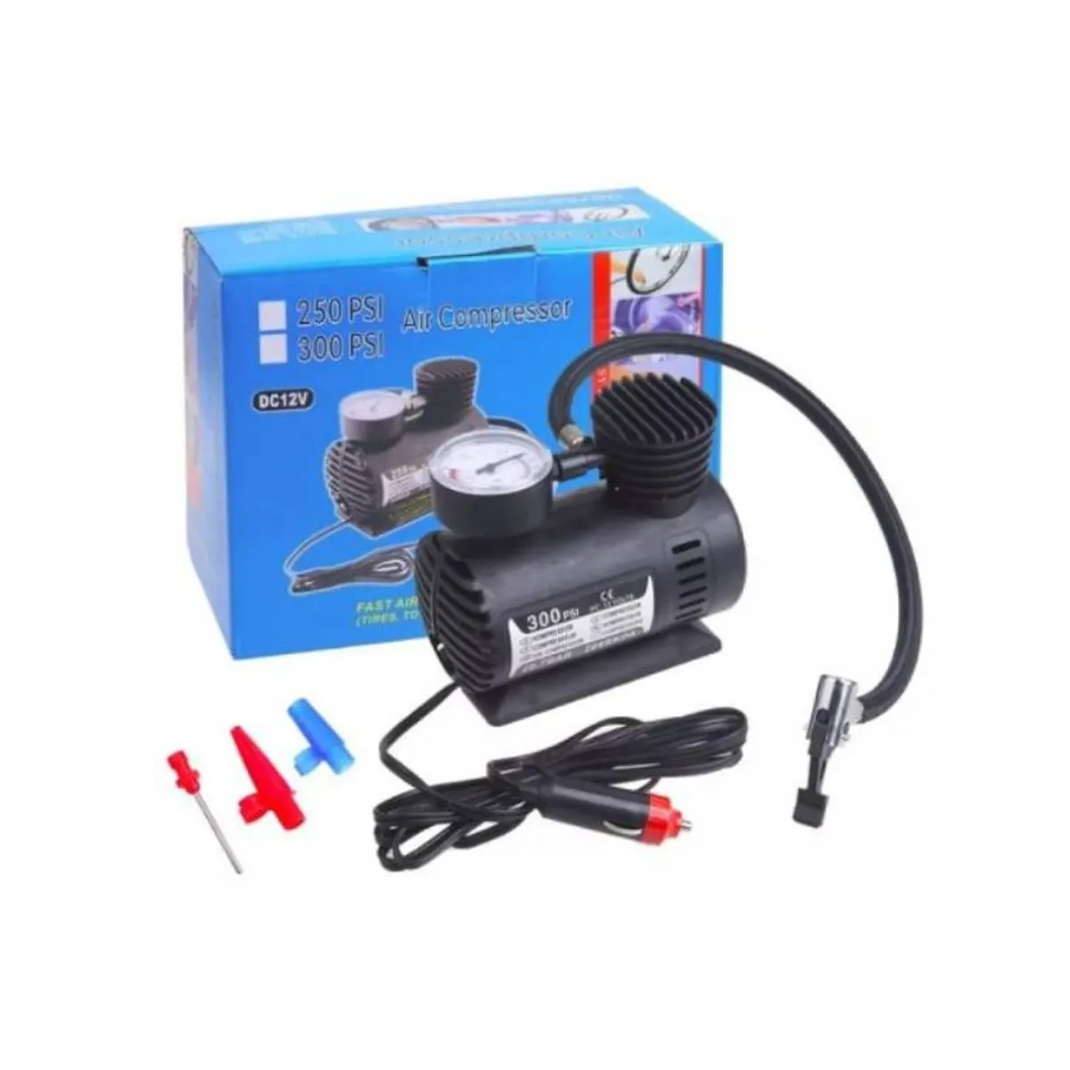 GENERICO - Compresor de aire para auto portátil 300PSI DC12V