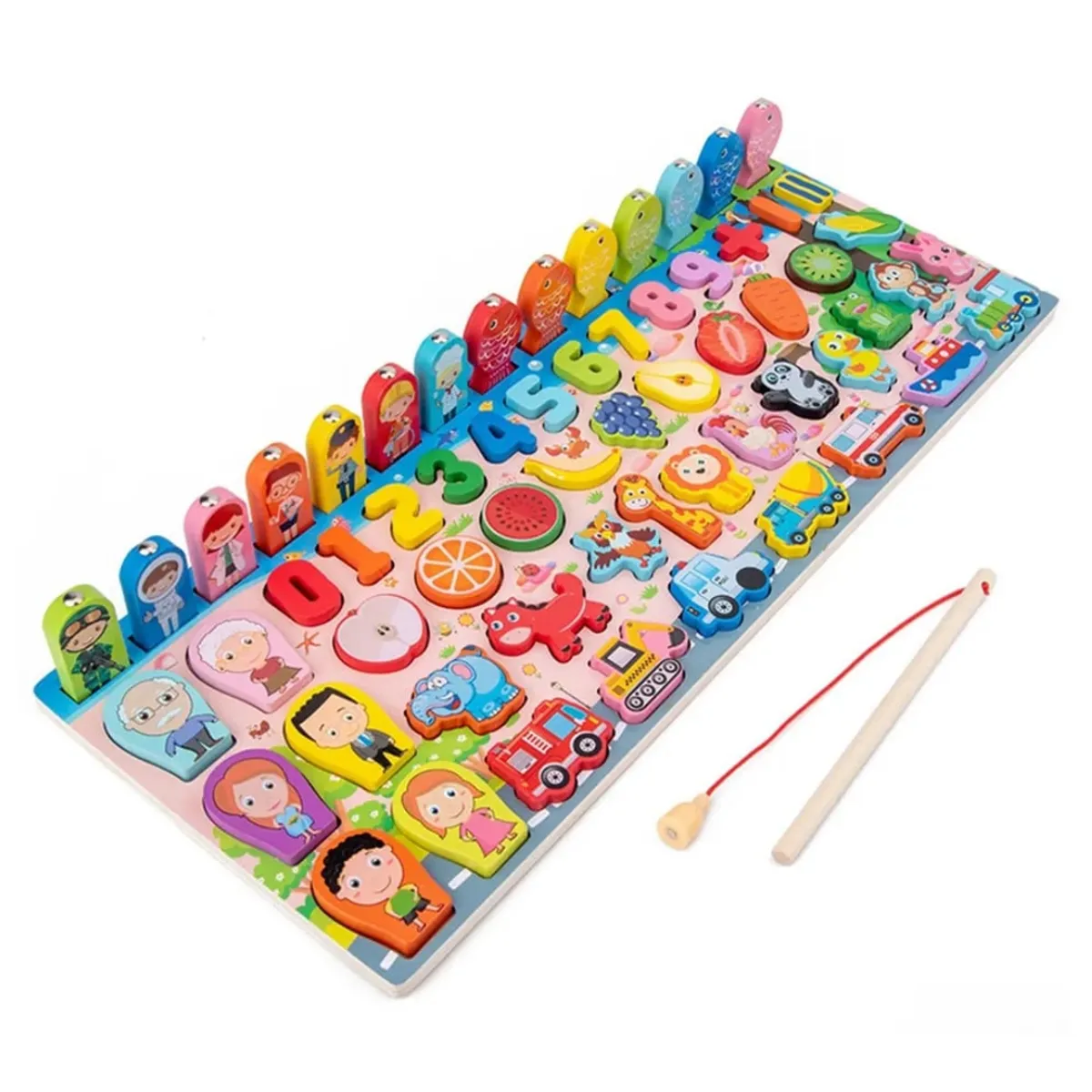 OEM - JUEGO TABLERO DIDACTICO PESCA MAGNETICA MONTESSORI-