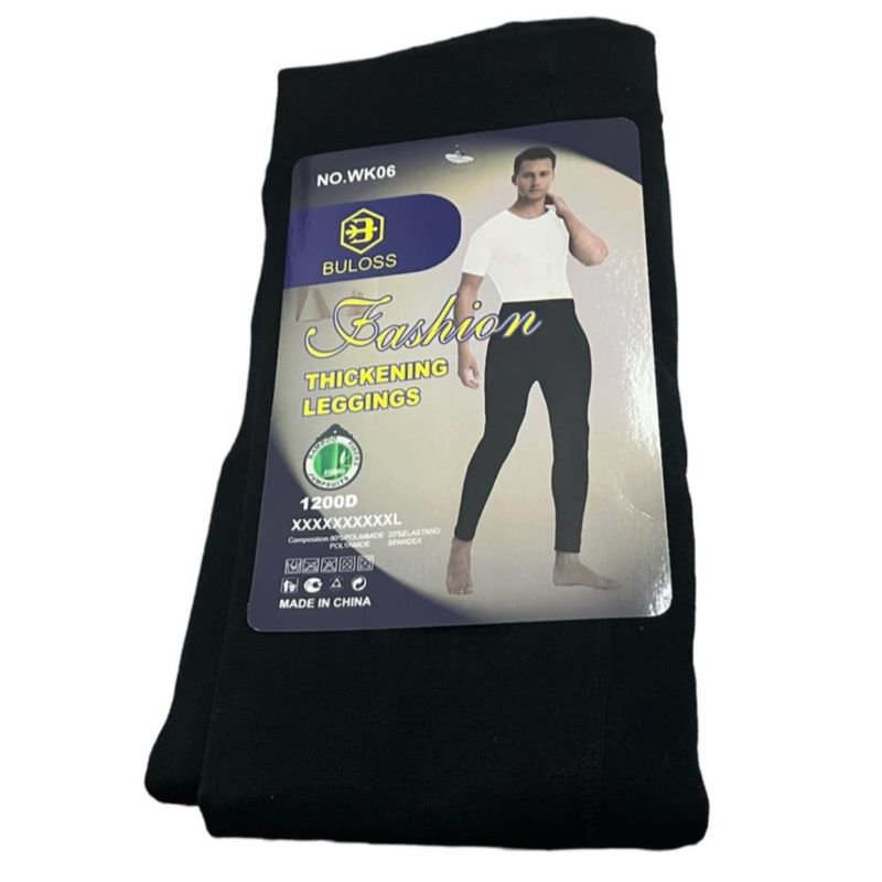 OEM - CALZAS  POLAR DE HOMBRE CON ABERTURA PARA BAÑO NEGRO BULOSS