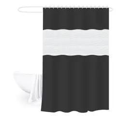 GENERICO - Cortina De Baño Negro 180cm x 200cm