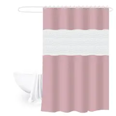 GENERICO - Cortina De Baño Rosado 180cm x 200cm