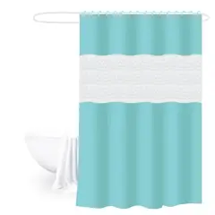 GENERICO - Cortina De Baño Verde Agua 180cm x 200cm