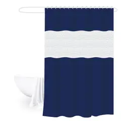 GENERICO - Cortina De Baño Azul Marino 180cm x 200cm