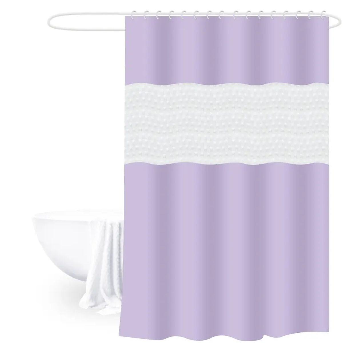GENERICO - Cortina De Baño Lila 180cm x 200cm