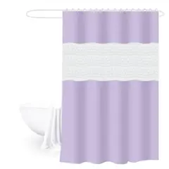 GENERICO - Cortina De Baño Lila 180cm x 200cm