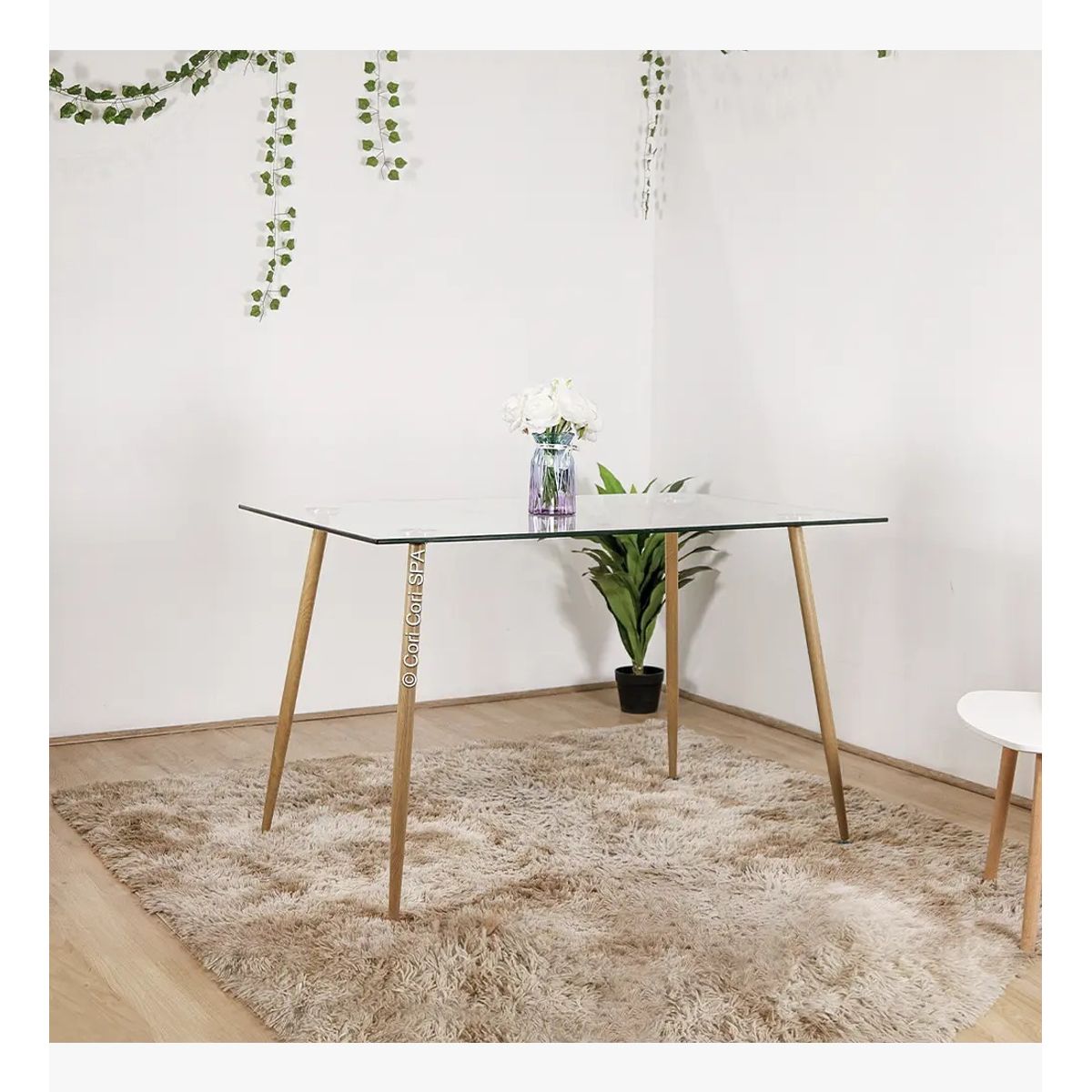 CORI CORI - Mesa Comedor Vidrio 120x 80 cm