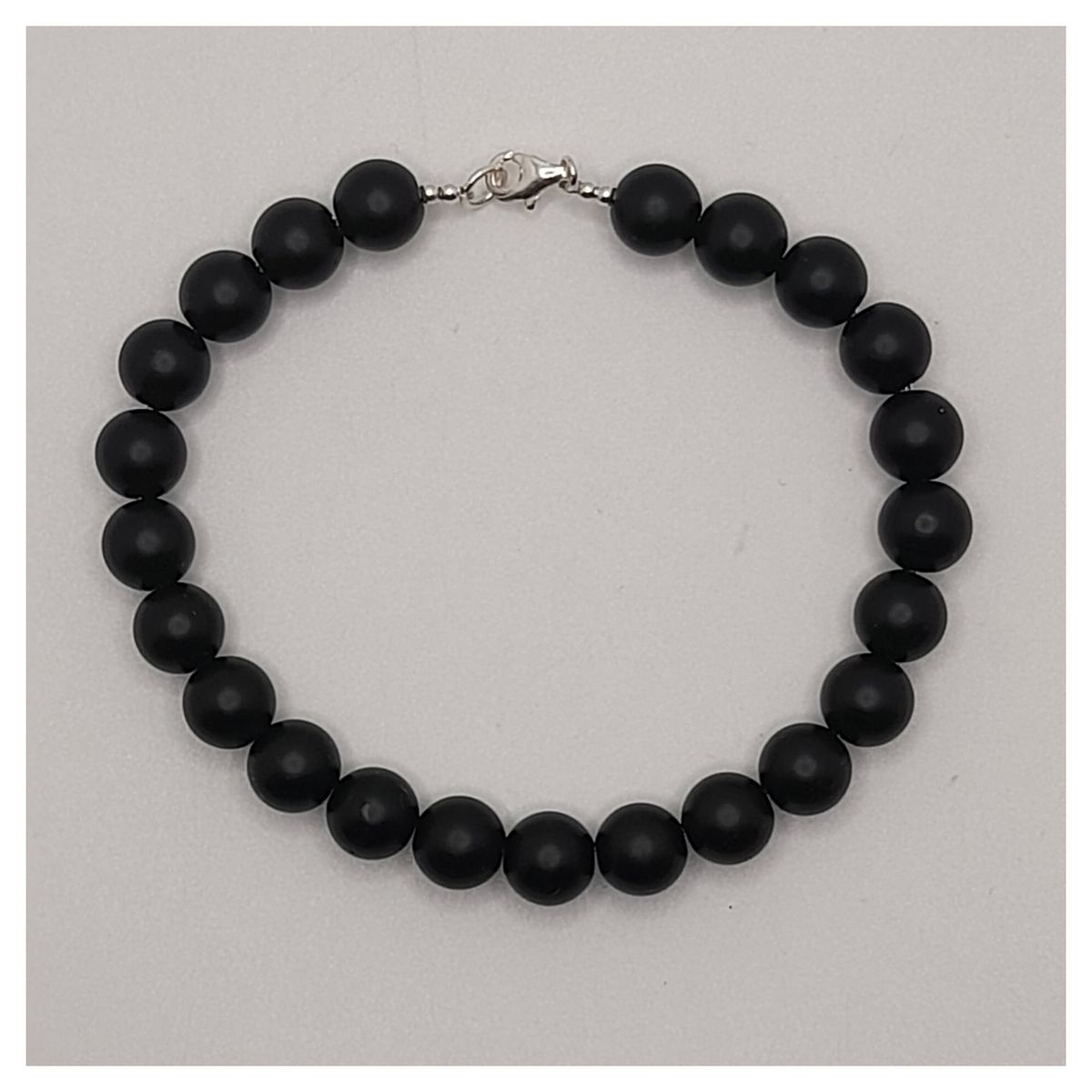 CAT JOYAS - Pulsera onix con broche de plata