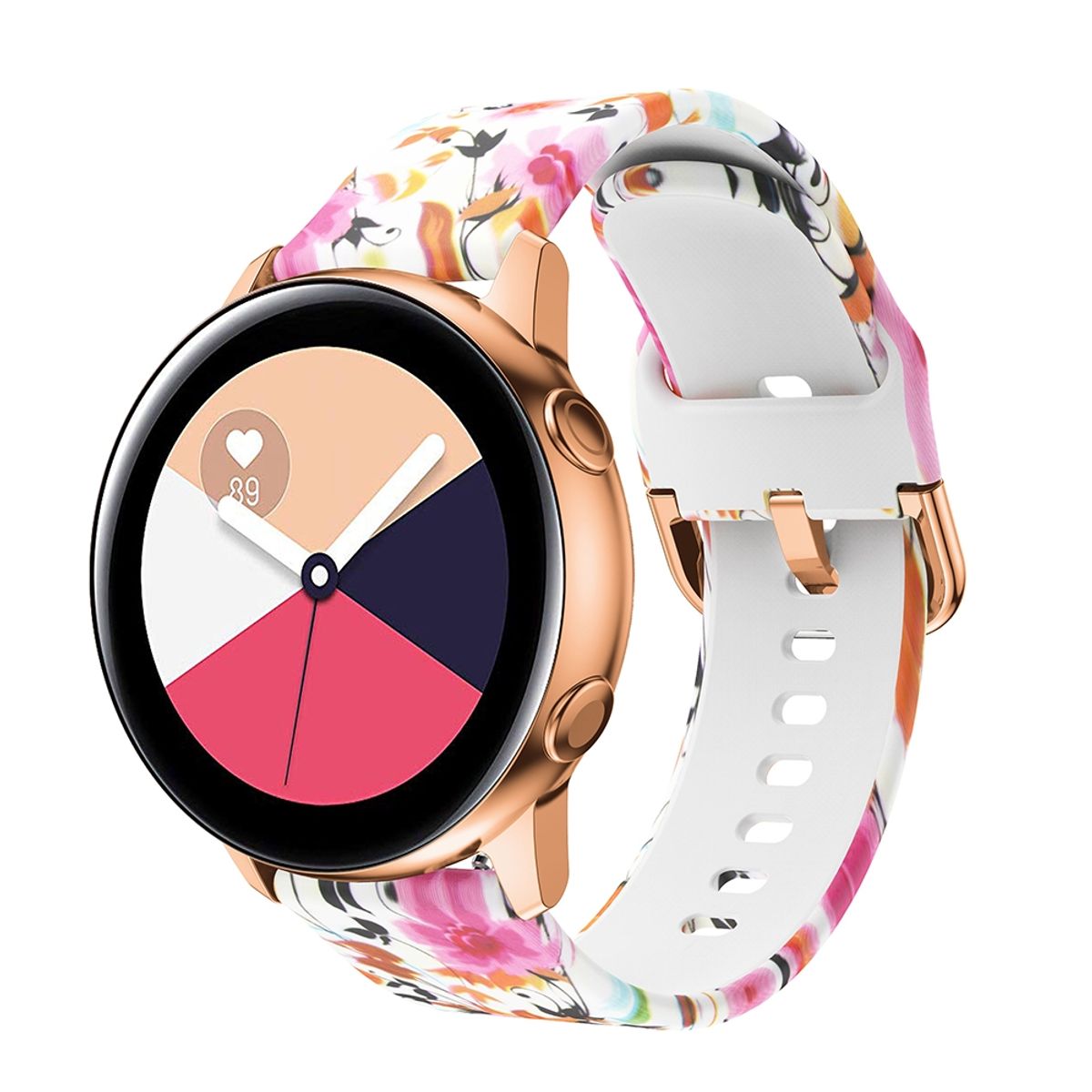 FOXYSMART - Correa Silicona 20mm  Samsung Galaxy Watch Active 2 Flores