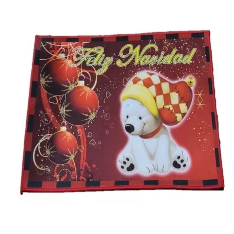 GENERICO - Alfombra Lisa De Navidad Terciopelo 40x60cm Baño Living