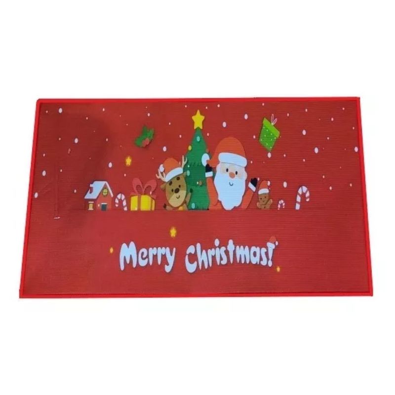 GENERICO - Alfombra Lisa De Navidad Terciopelo 40x60cm Baño Living