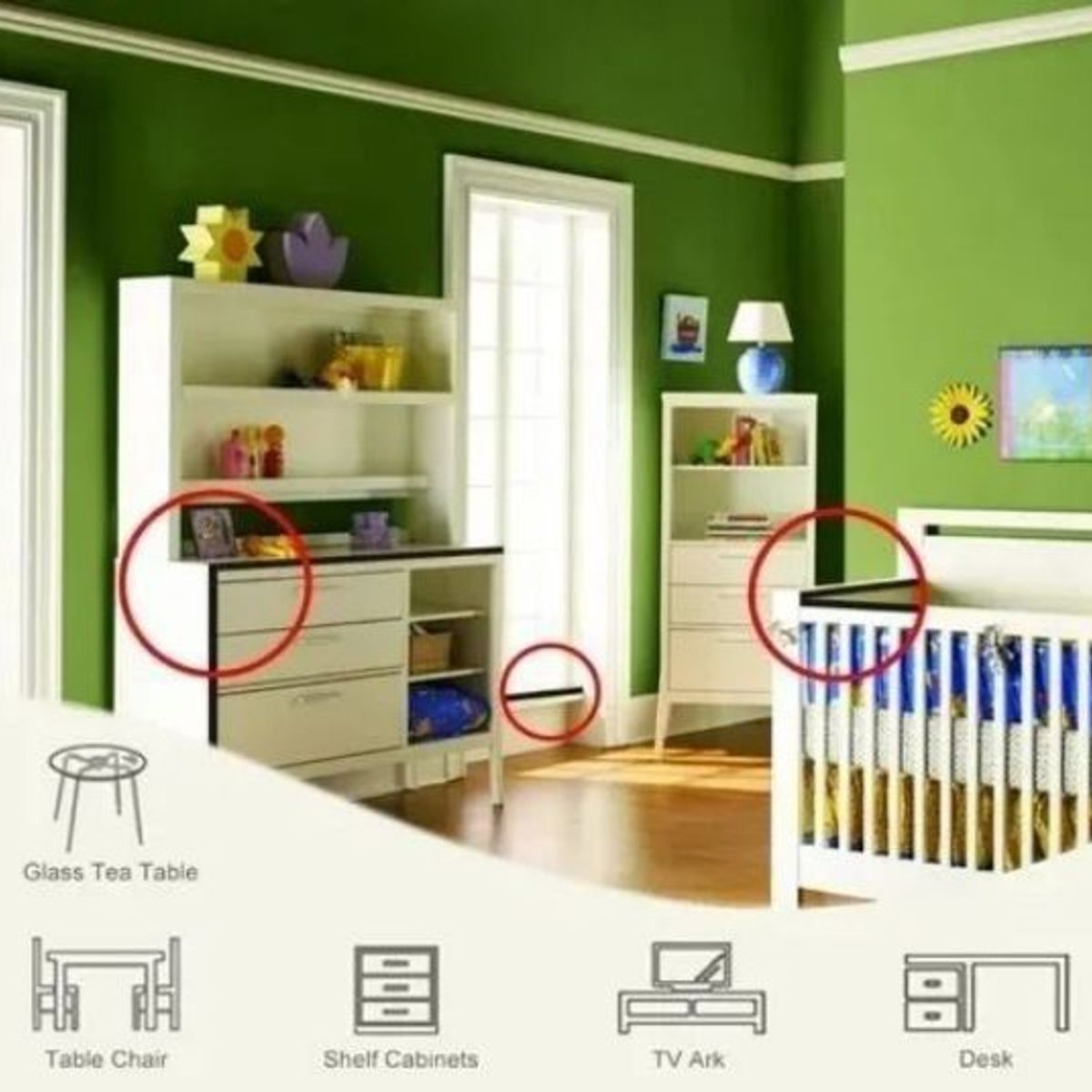 KUANGYE - Protector Niños 2 Mt Bordes Mesas/ Muebles + 5 Esquineros