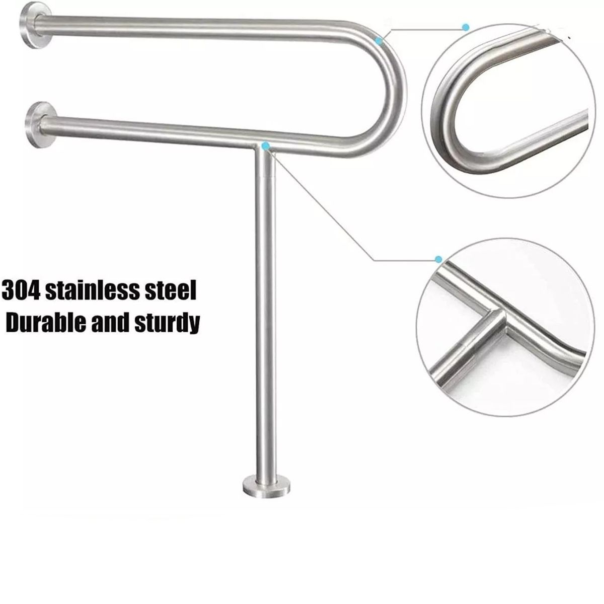 KUANGYE - Barra De Muro Piso Para Discapacitados Acero Inoxidable