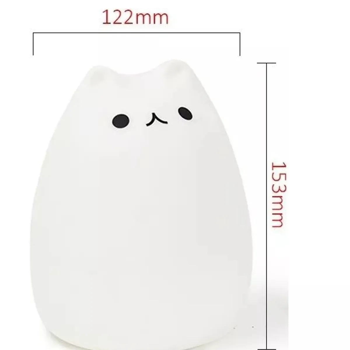 KUANGYE - Lámpara Led Silicona Suave Gatito Espanta Cuco