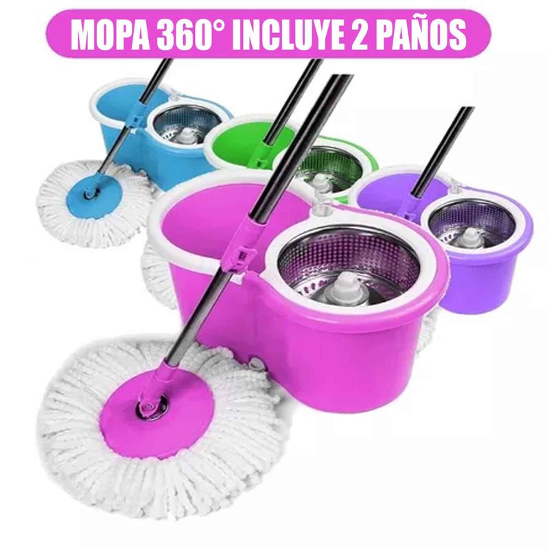 GENERICO - Mopa Giratoria 360 Trapeador Material Pp Con Centrifuga