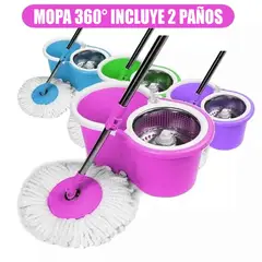 GENERICO - Mopa Giratoria 360 Trapeador Material Pp Con Centrifuga